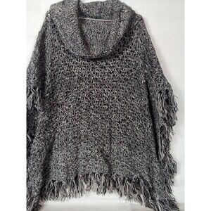 Women's 88th &‎ Madison Gray Black Mingled Shawl Size Medium